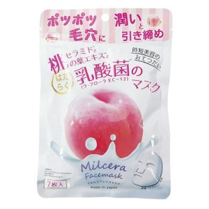 日本 [Mircera] 蜜桃神經酰胺乳酸菌保濕面膜 - 7片